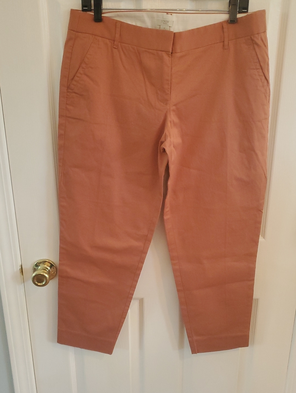 J. Crew Cropped Slim Pants in Rust